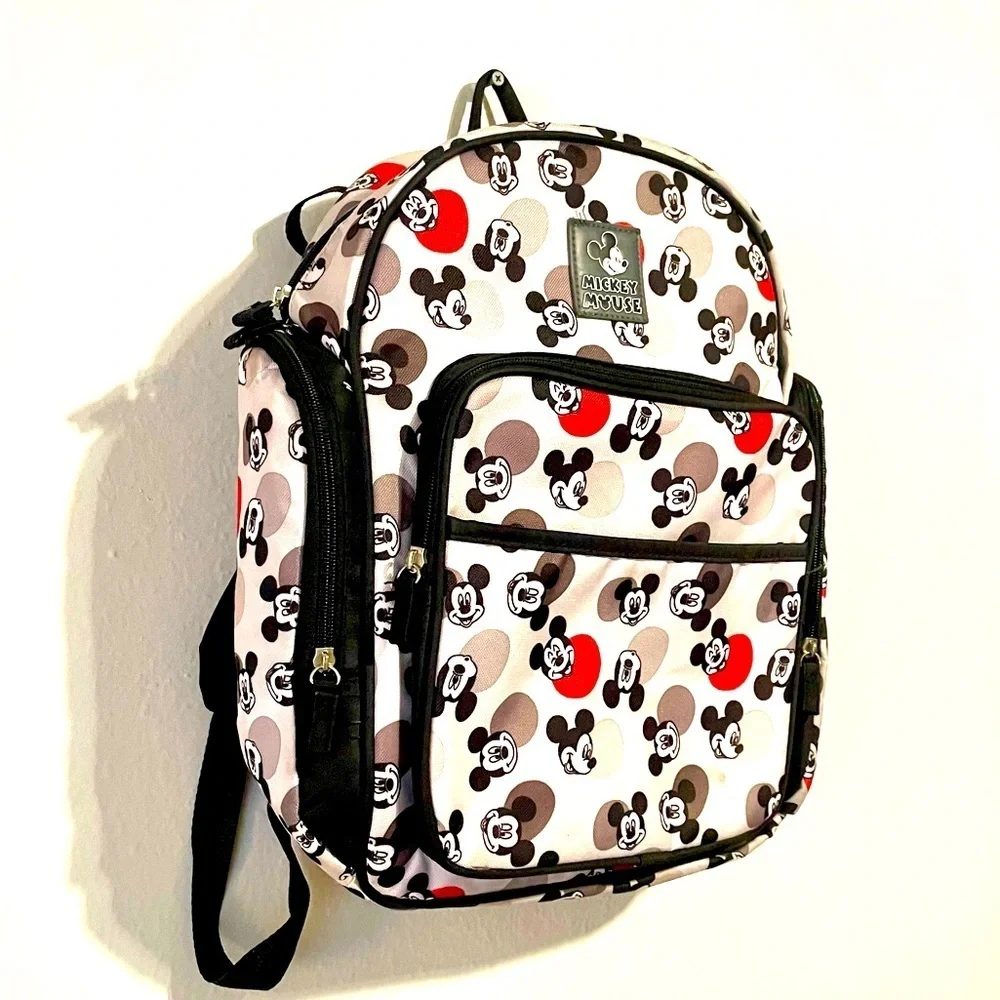 Disney Mickey Mouse Toss Heads Back Pack Baby‎ Diaper Bag Daypack
